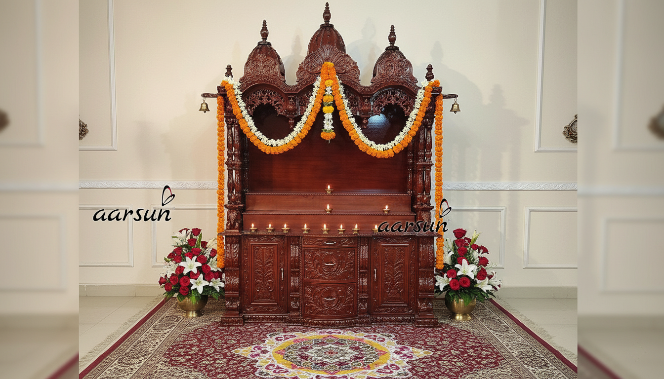 Royal Wooden Temple Designs for Maharaja Style Homes